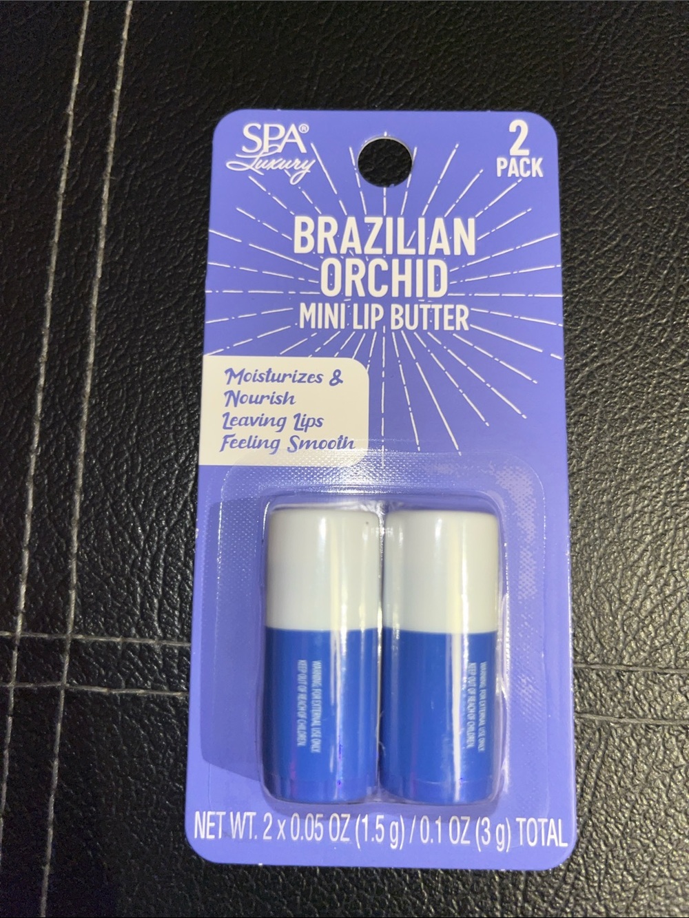SPA Luxury Brazilian Orchid Mini Lip Butter - Blue & White (2 Pack)